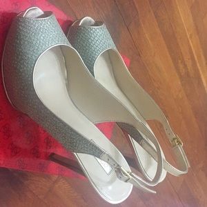 Guess PeepToe Sling Back Pump